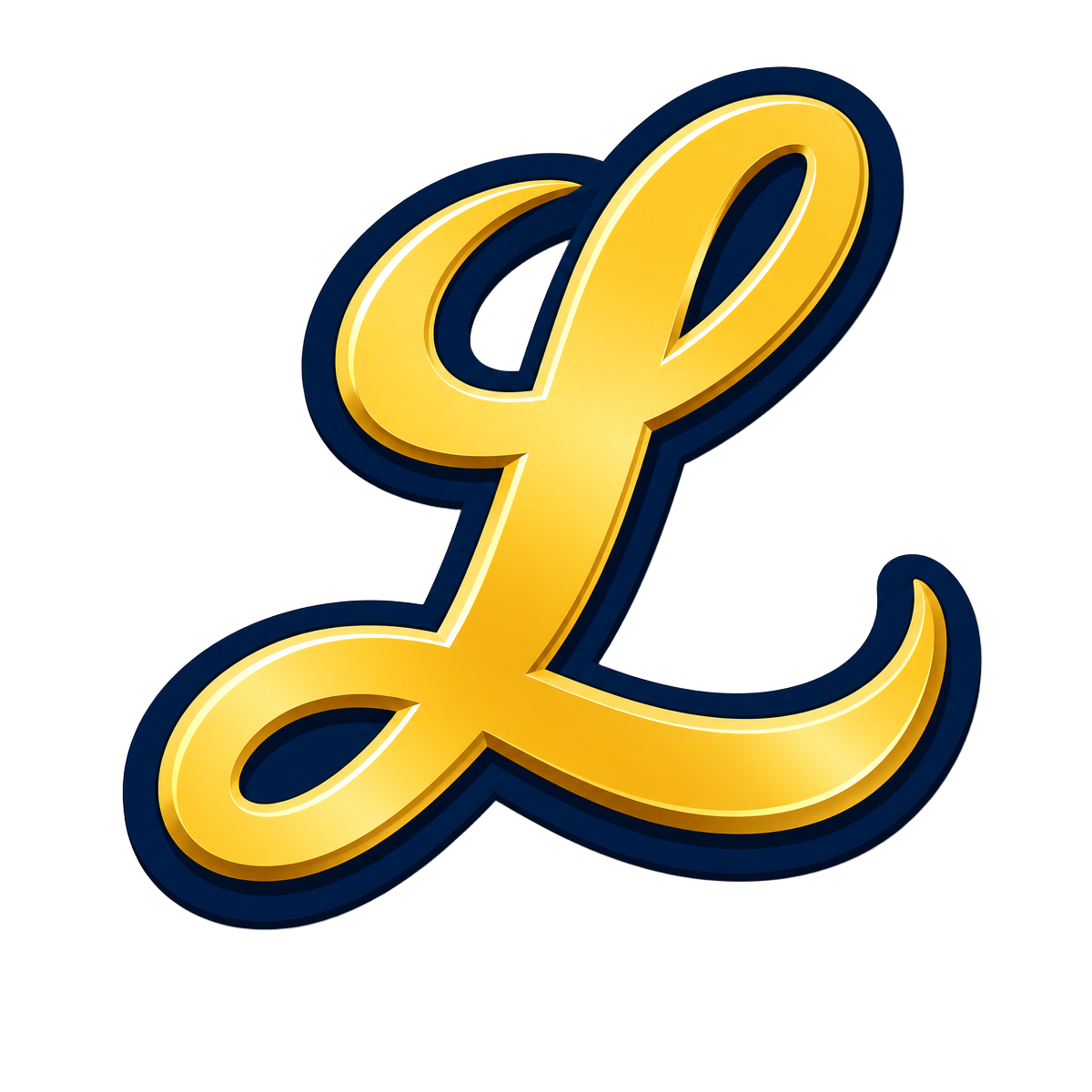 Legacy L — Block Monogram — Gold PNG
