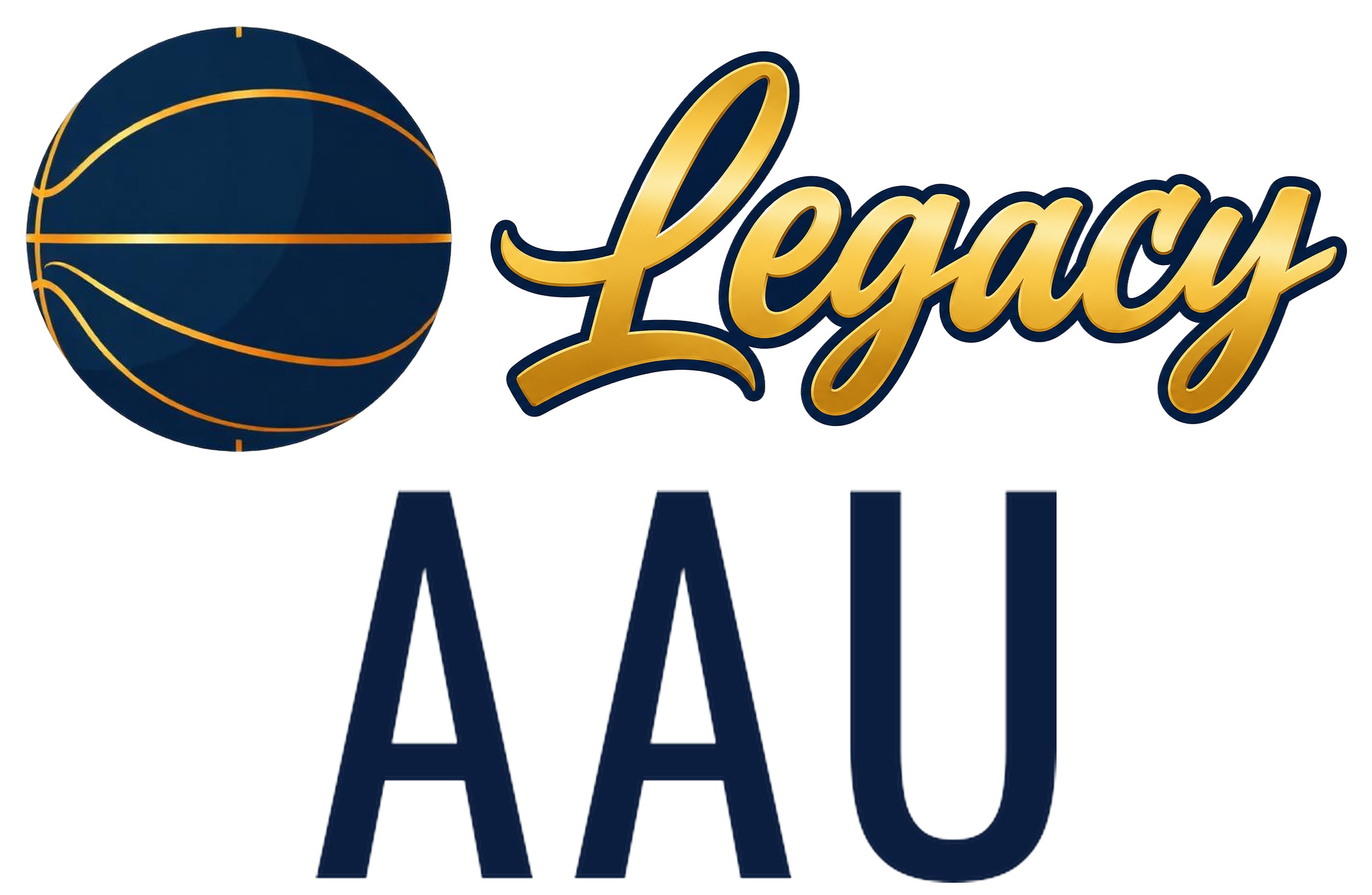 Legacy AAU — Alt with Basketball — Gold JPG